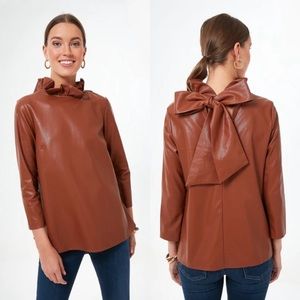 Tuckernuck Brown Tie Blouse